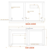 Haven Outdoor 66-Inch Outdoor Kitchen Island with 24-Inch Refrigerator space - HCOY66REFAB