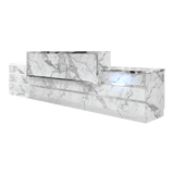 Whale Spa - Gold and Marble Reception Desk Straight