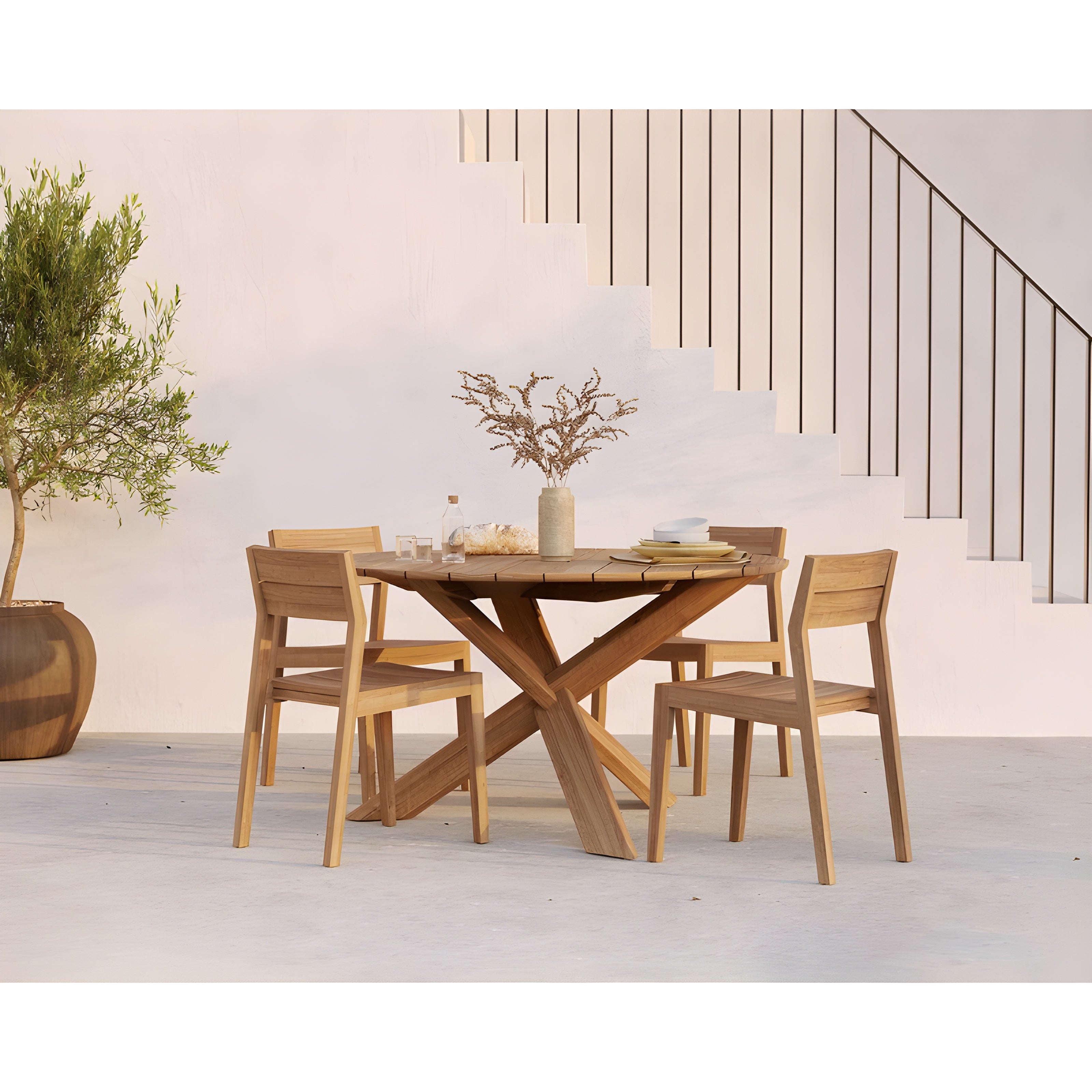 Ethnicraft Circle Outdoor Dining Table - ETH-10281