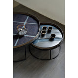 Ethnicraft Round Linear Squares Glass Tray - ETH-20914