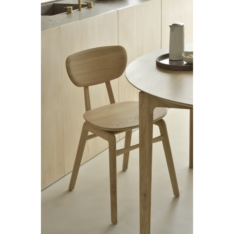 Ethnicraft Round Bok Extendable Dining Table - ETH-51527