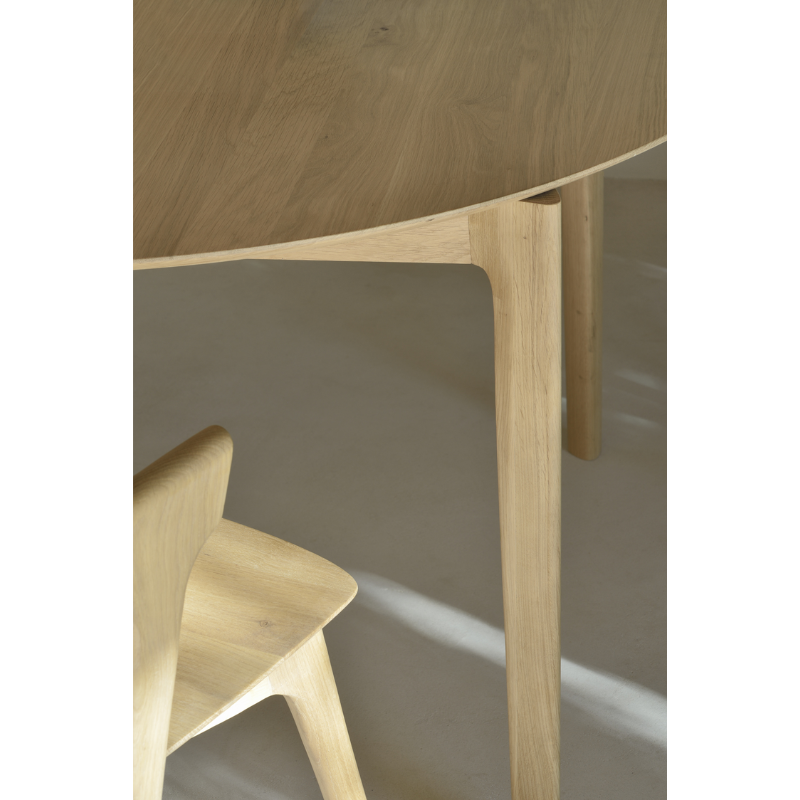 Ethnicraft Round Bok Extendable Dining Table - ETH-51527