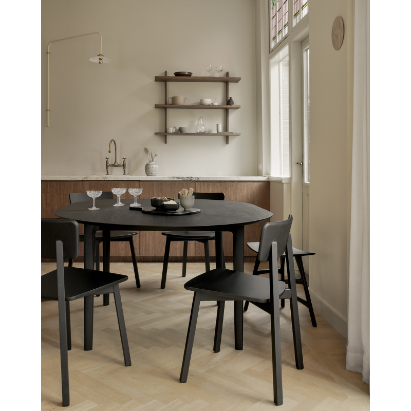 Ethnicraft Round Bok Extendable Dining Table - ETH-51527