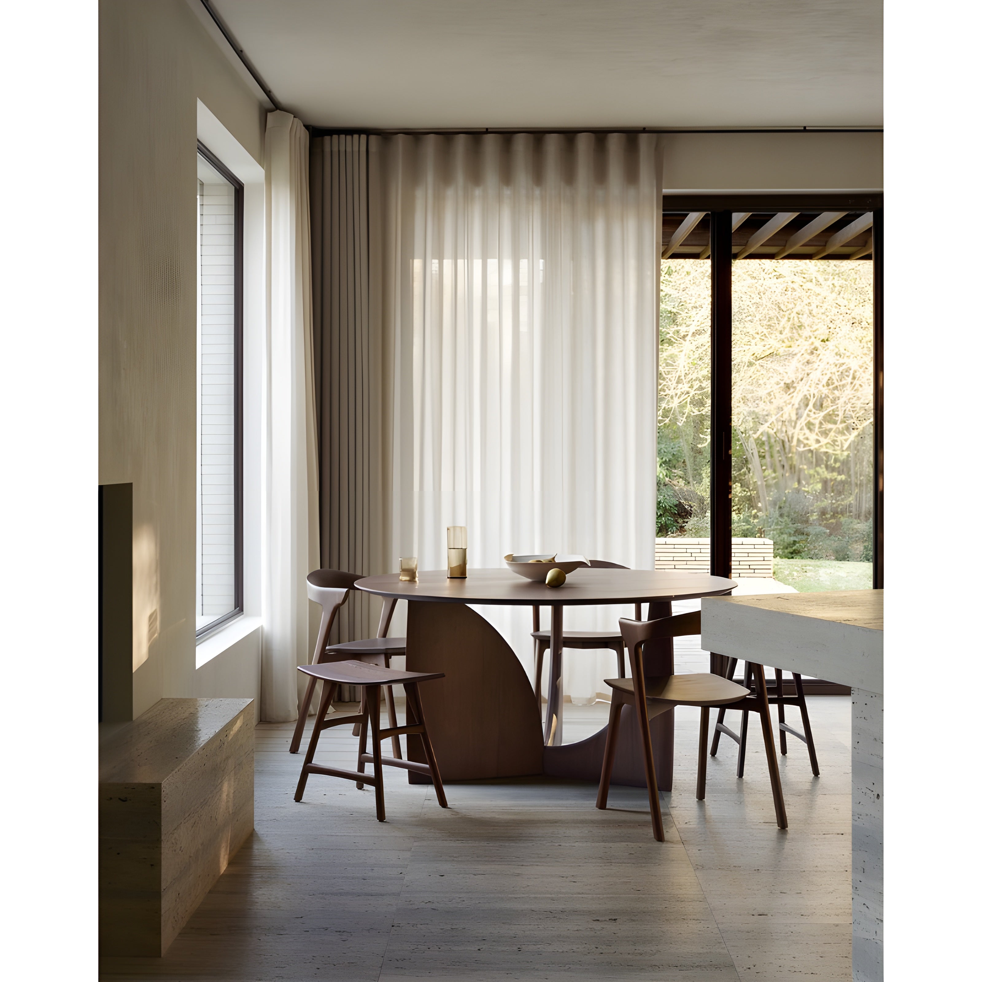 Ethnicraft Geometric Round Dining Table - ETH-10513