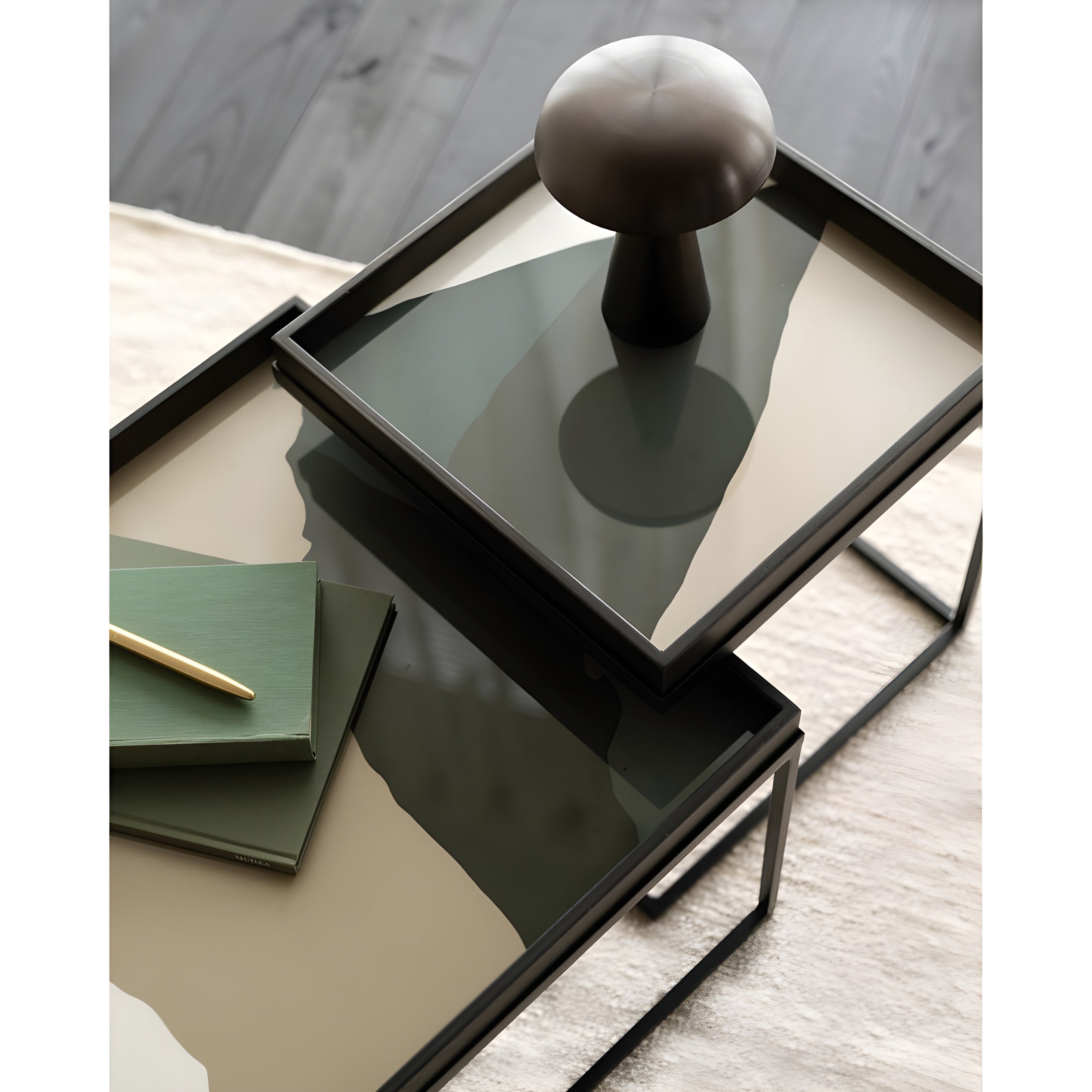 Ethnicraft Square Tray Coffee Table Set - ETH-20791