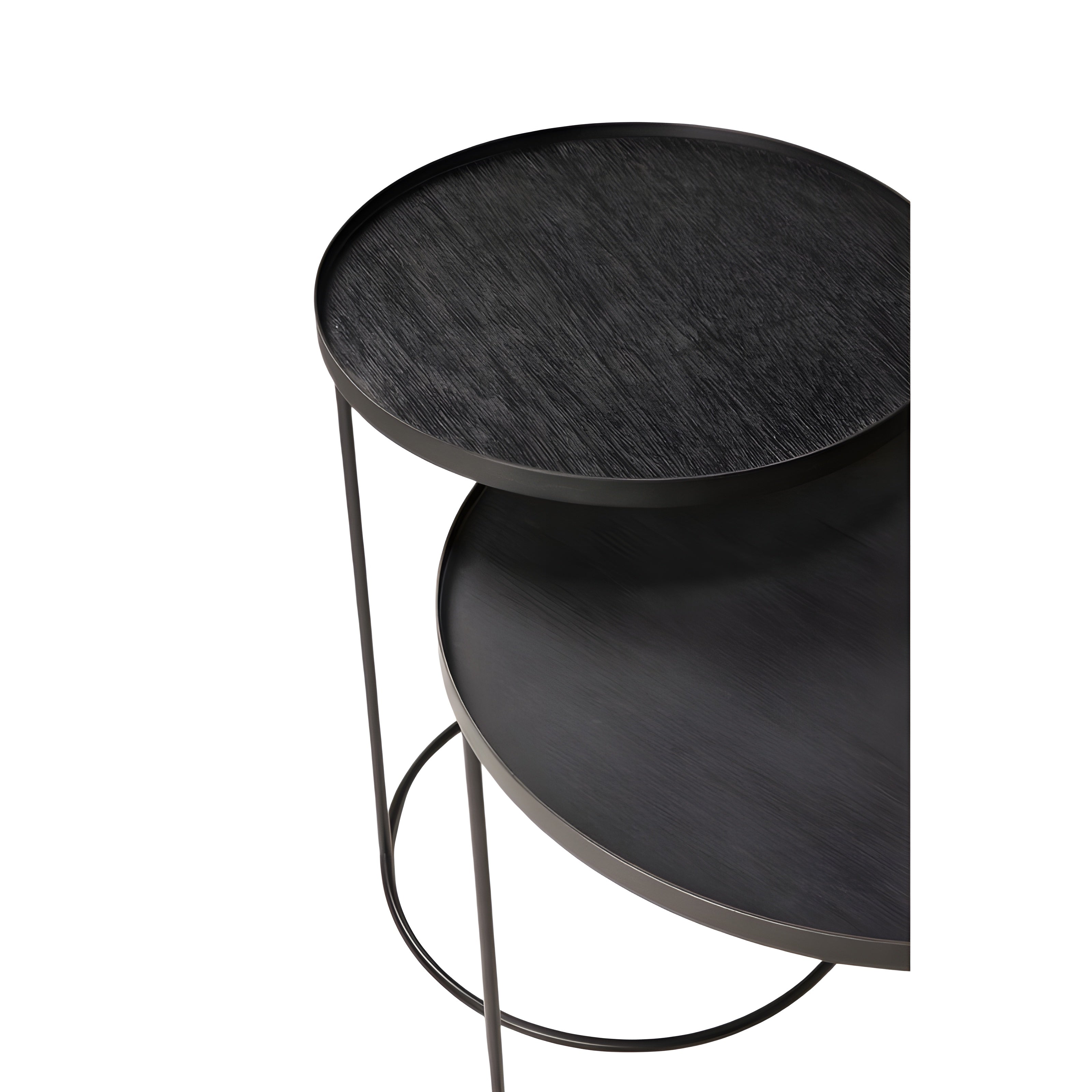 Ethnicraft Round Tray Side Table Set - ETH-20721
