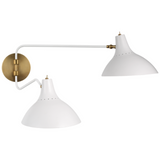 Charlton Medium Double Wall Light -  VIS-ARN 2071WHT