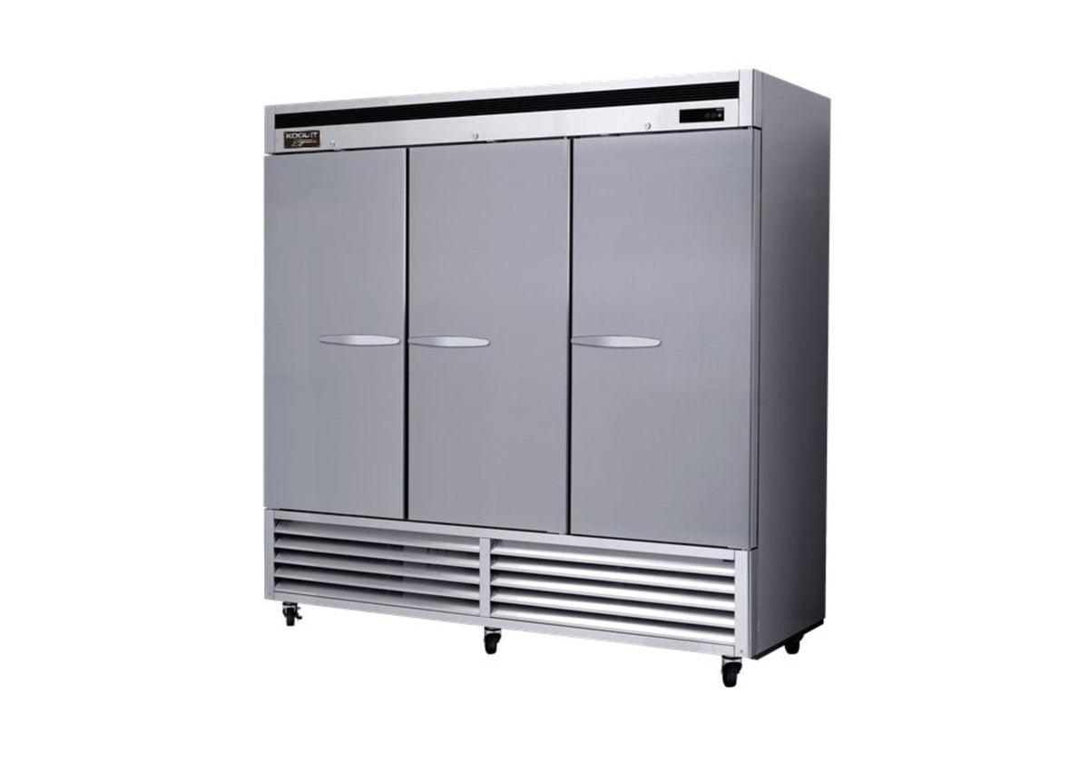 Kool-It KBSR-3 | 81" Wide 3 Door Bottom Mount Reach-In Refrigerator - KBSR-3