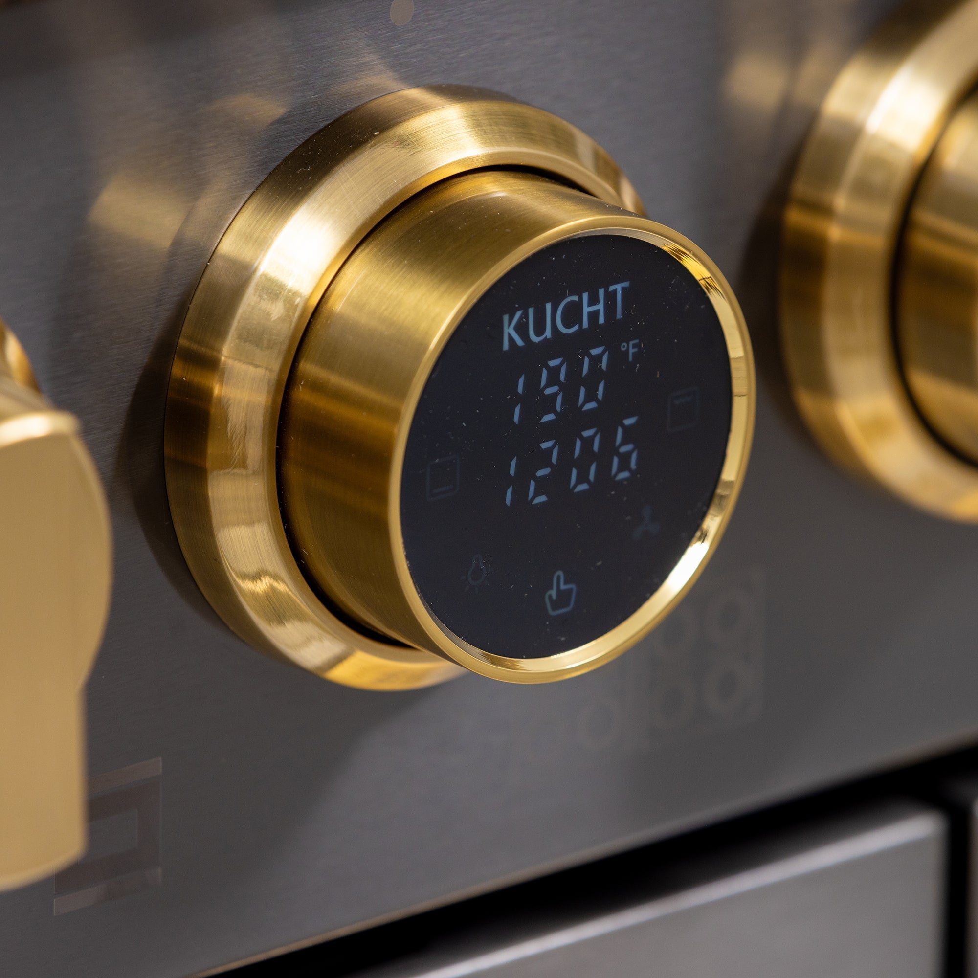 Kucht 48" 8 Burner Double Oven Natural Gas Dual Fuel Range in Titanium Stainless Steel with Digital Thermo - KXD48stat