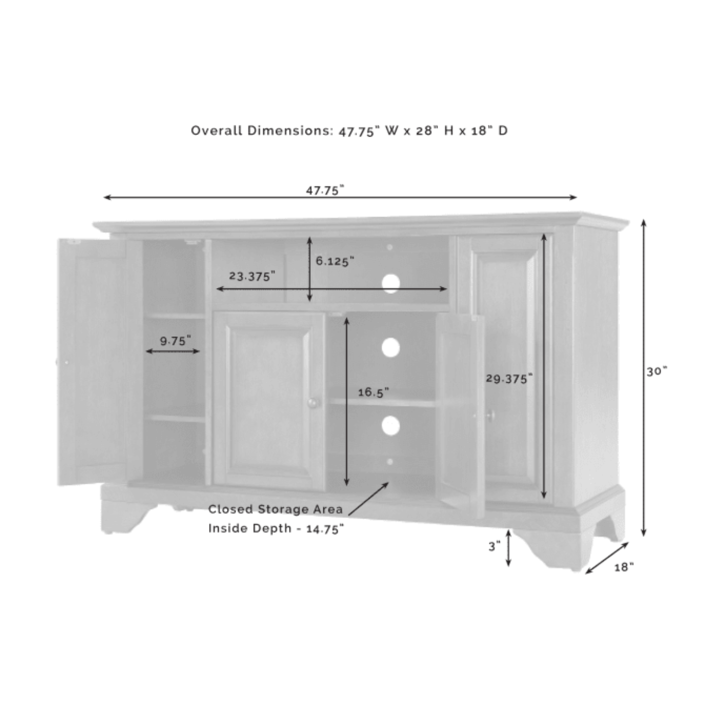 Crosley Lafayette 48" Tv Stand - KF10002B