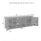 Crosley Camden 58" Low Profile Tv Stand W/Fireplace - KF100558