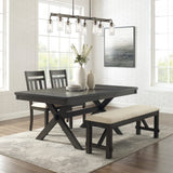 Crosley Hayden 91 Inch 4pc Dining Set - KF13025SL