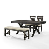 Crosley Hayden 91 Inch 4pc Dining Set - KF13025SL