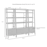 Crosley Landon 82.25 Inch 3pc Etagere Set - KF13040