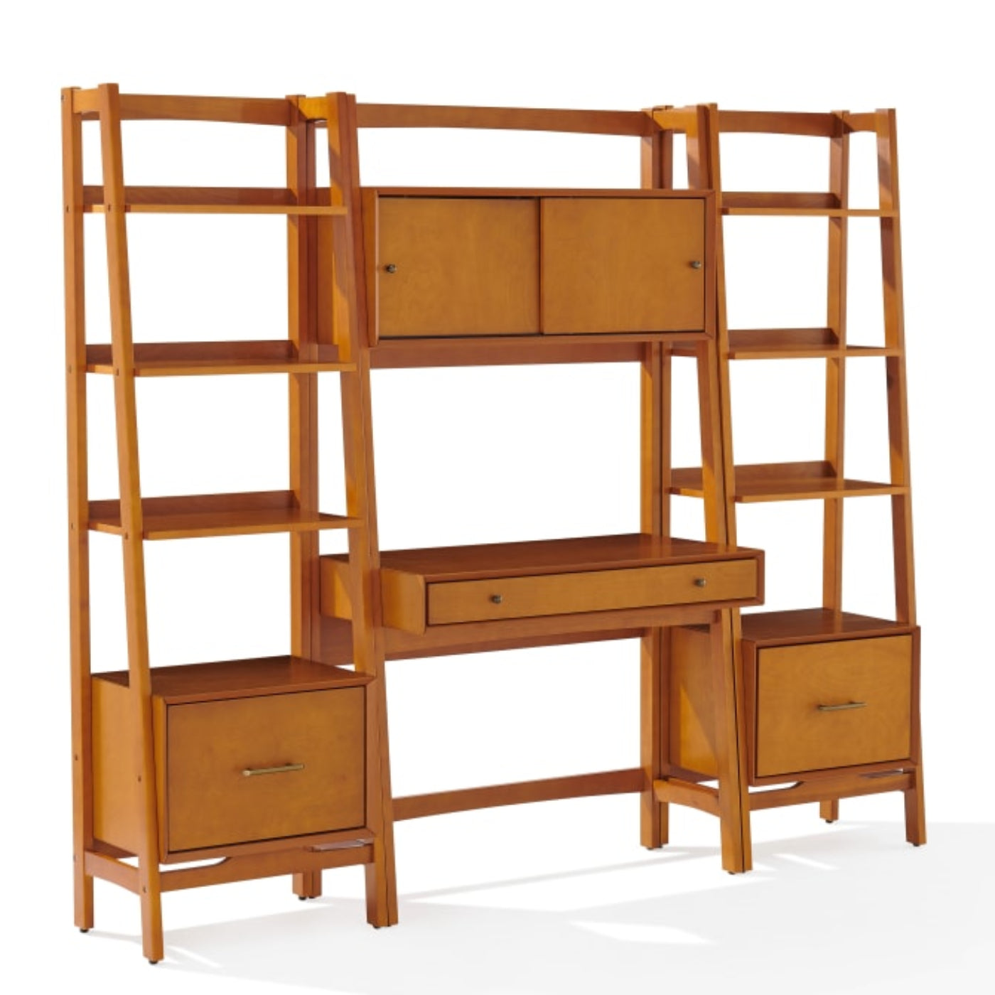 Crosley Landon 82.25 Inch 3pc Desk And Etagere Set - KF13041AC