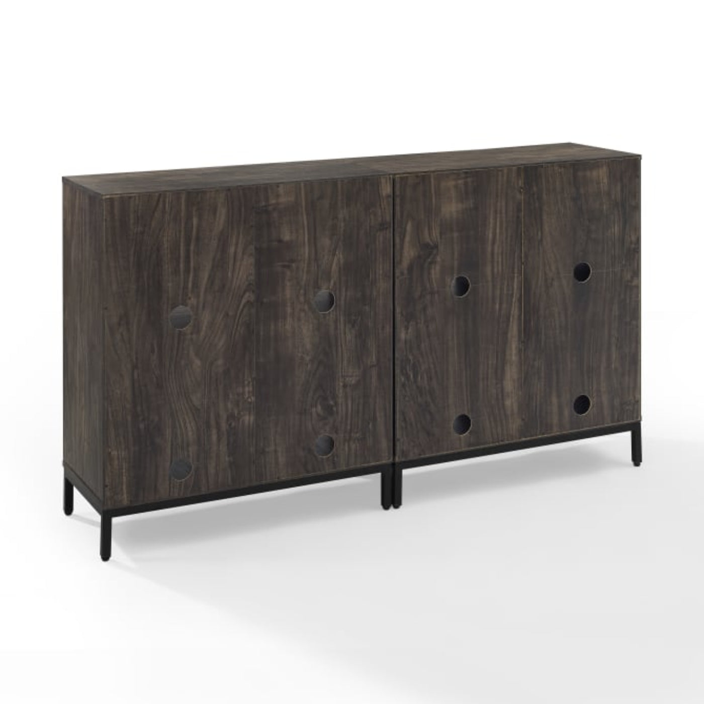 Crosley Jacobsen 57 Inch 2pc Record Storage Cube Bookcase Set - KF13059BR