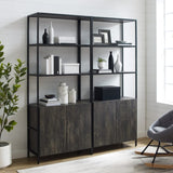 Crosley Jacobsen 68 Inch 2pc Etagere Set Brown-Ash - KF13090BR