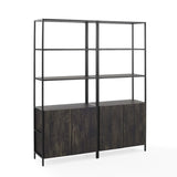Crosley Jacobsen 68 Inch 2pc Etagere Set Brown-Ash - KF13090BR