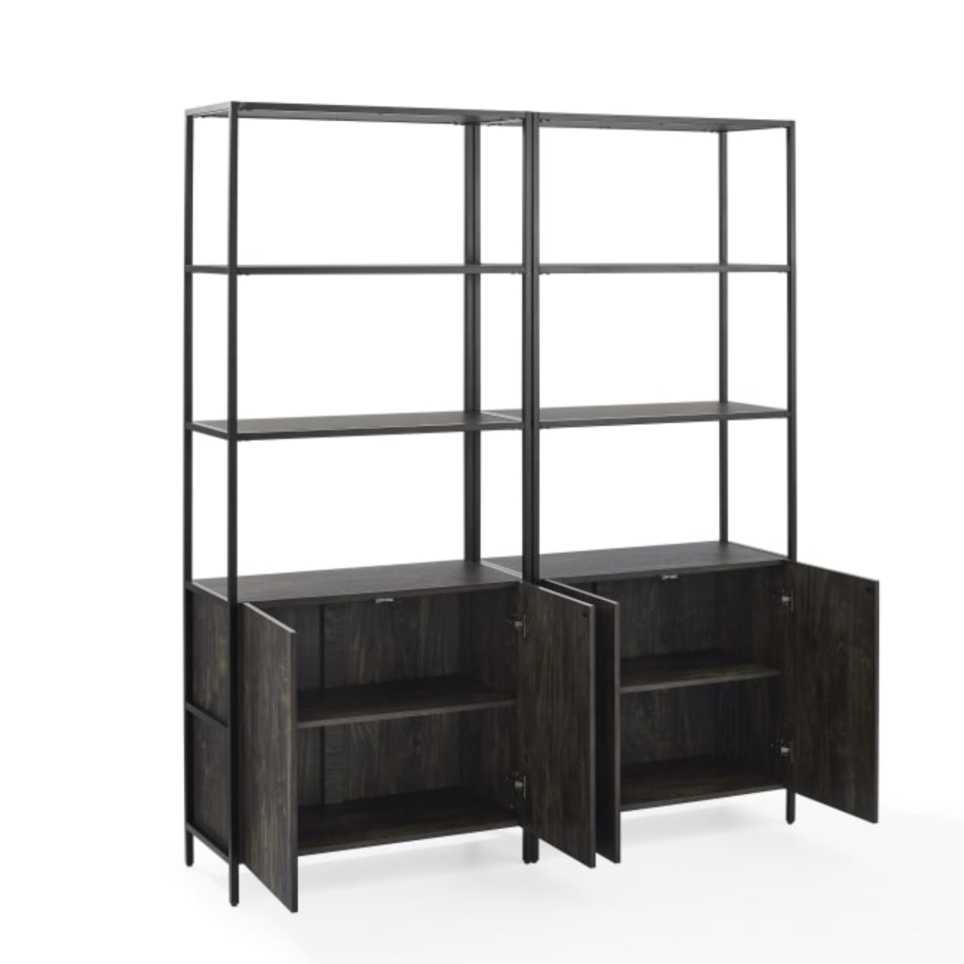 Crosley Jacobsen 68 Inch 2pc Etagere Set Brown-Ash - KF13090BR