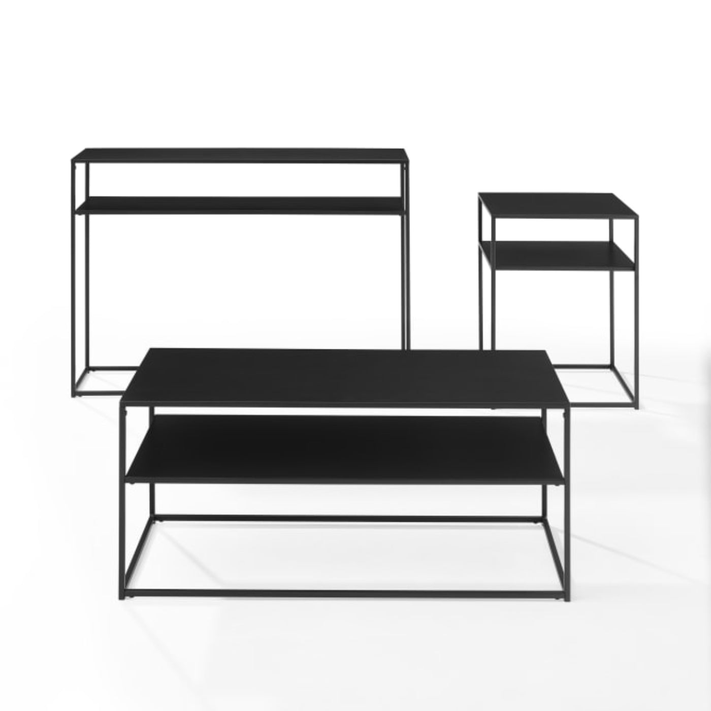 Crosley Braxton 3pc Coffee Table Set Matte-Black - KF14005MB