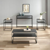 Crosley Braxton 4pc Coffee Table Set Matte-Black - KF14006MB