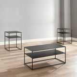 Crosley Braxton 3pc Coffee Table Set Matte-Black - KF14007MB