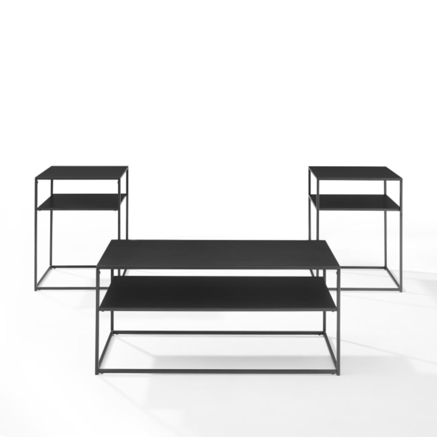 Crosley Braxton 3pc Coffee Table Set Matte-Black - KF14007MB