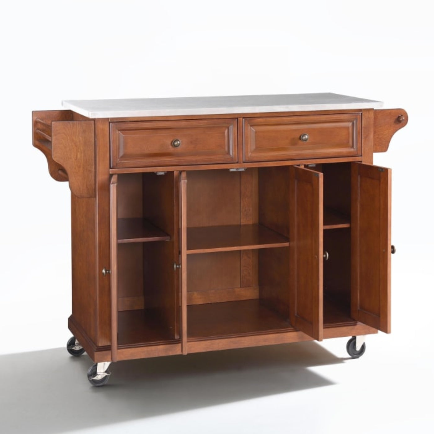 Crosley Full Size 51.50 Inch Stainless Steel Top Kitchen Cart - KF30002E