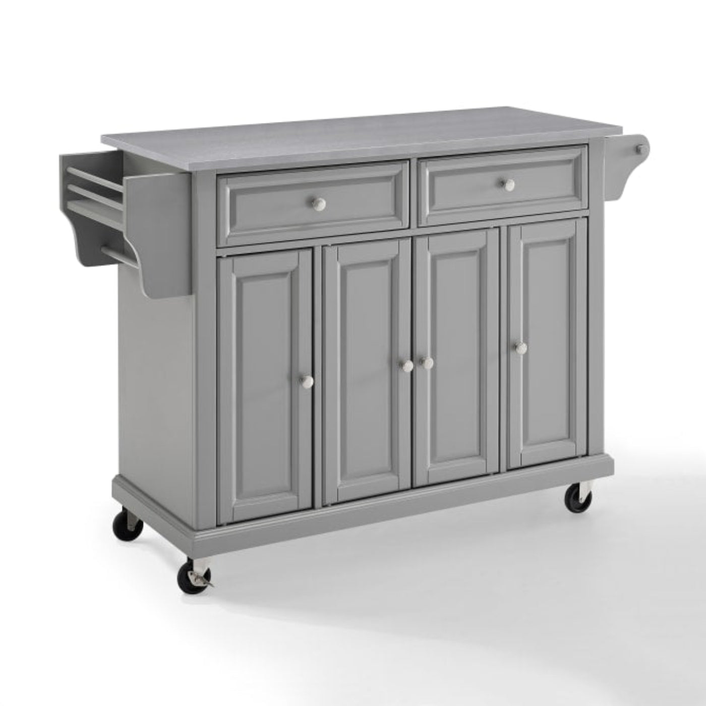 Crosley Full Size 51.50 Inch Stainless Steel Top Kitchen Cart - KF30002E