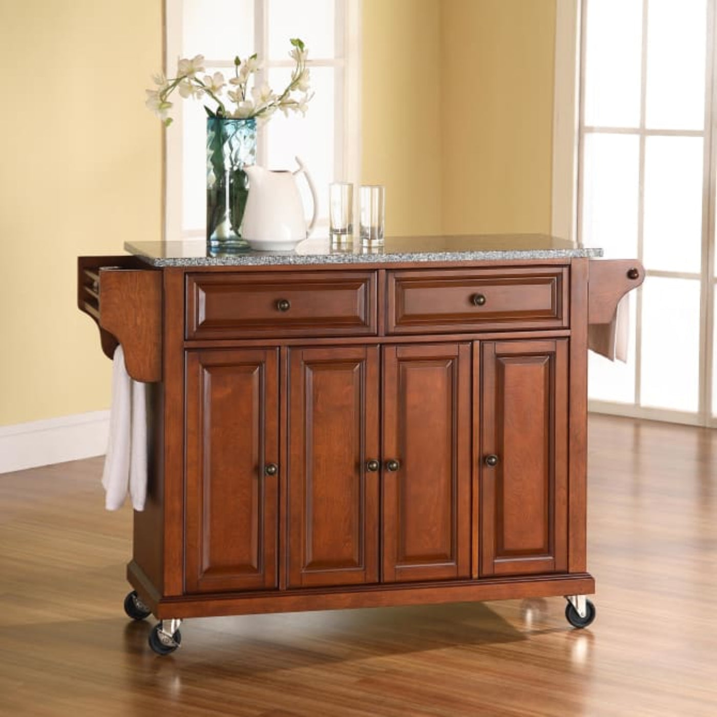 Crosley Full Size 51.50 Inch Granite Top Kitchen Cart - KF30003E