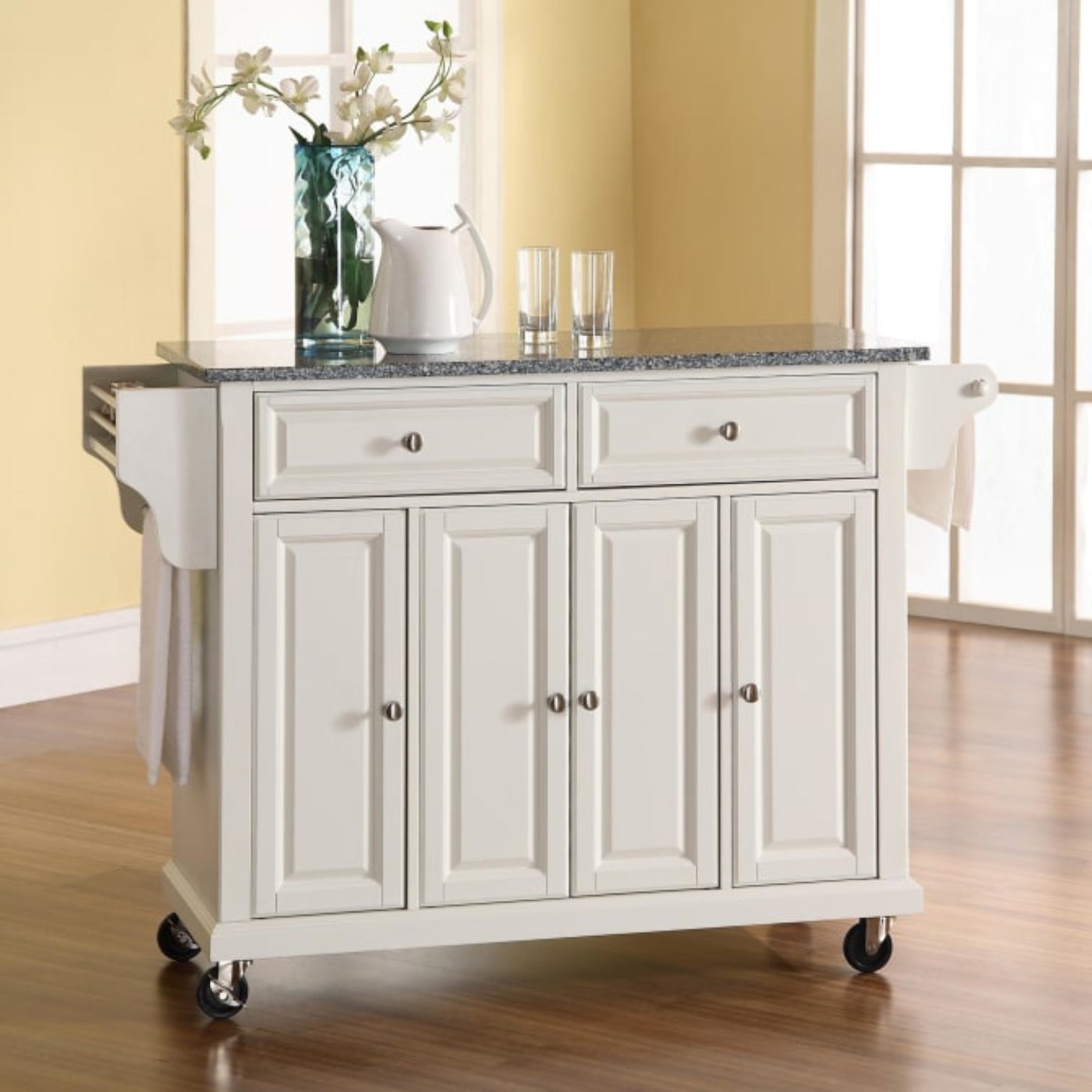 Crosley Full Size 51.50 Inch Granite Top Kitchen Cart - KF30003E