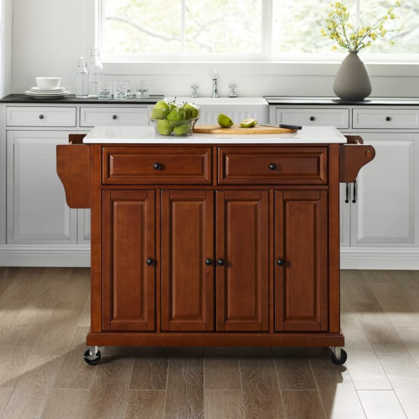 Crosley Full Size 51.50 Inch Granite Top Kitchen Cart -  KF30005E