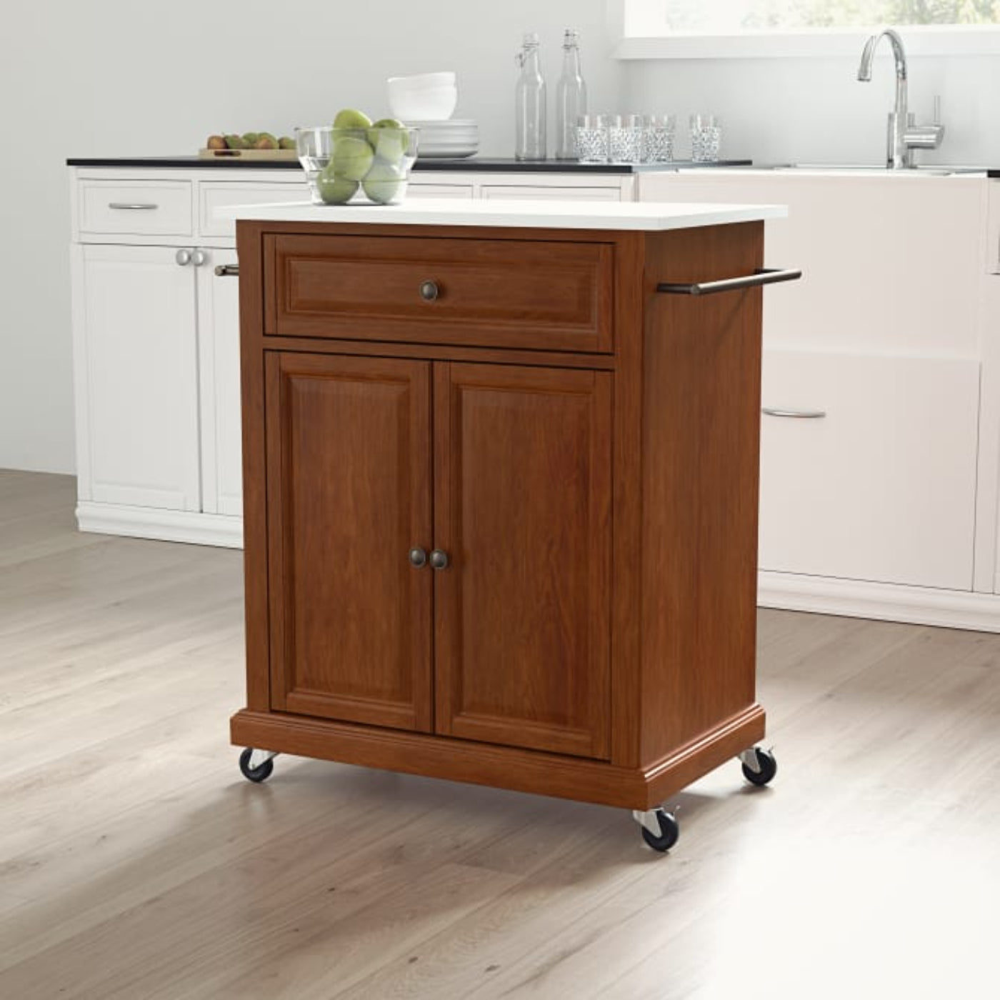Crosley Compact 31 Inch Granite Top Kitchen Cart -  KF30020E