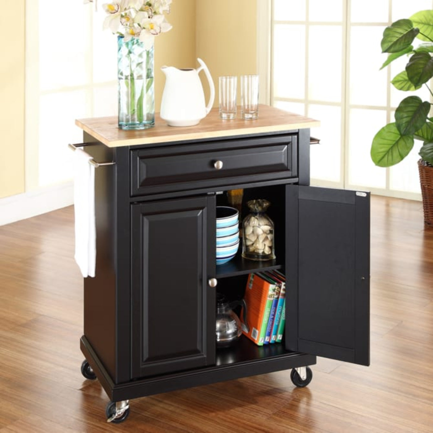 Crosley Compact  31 Inch Wood Top Kitchen Cart -  KF30021E