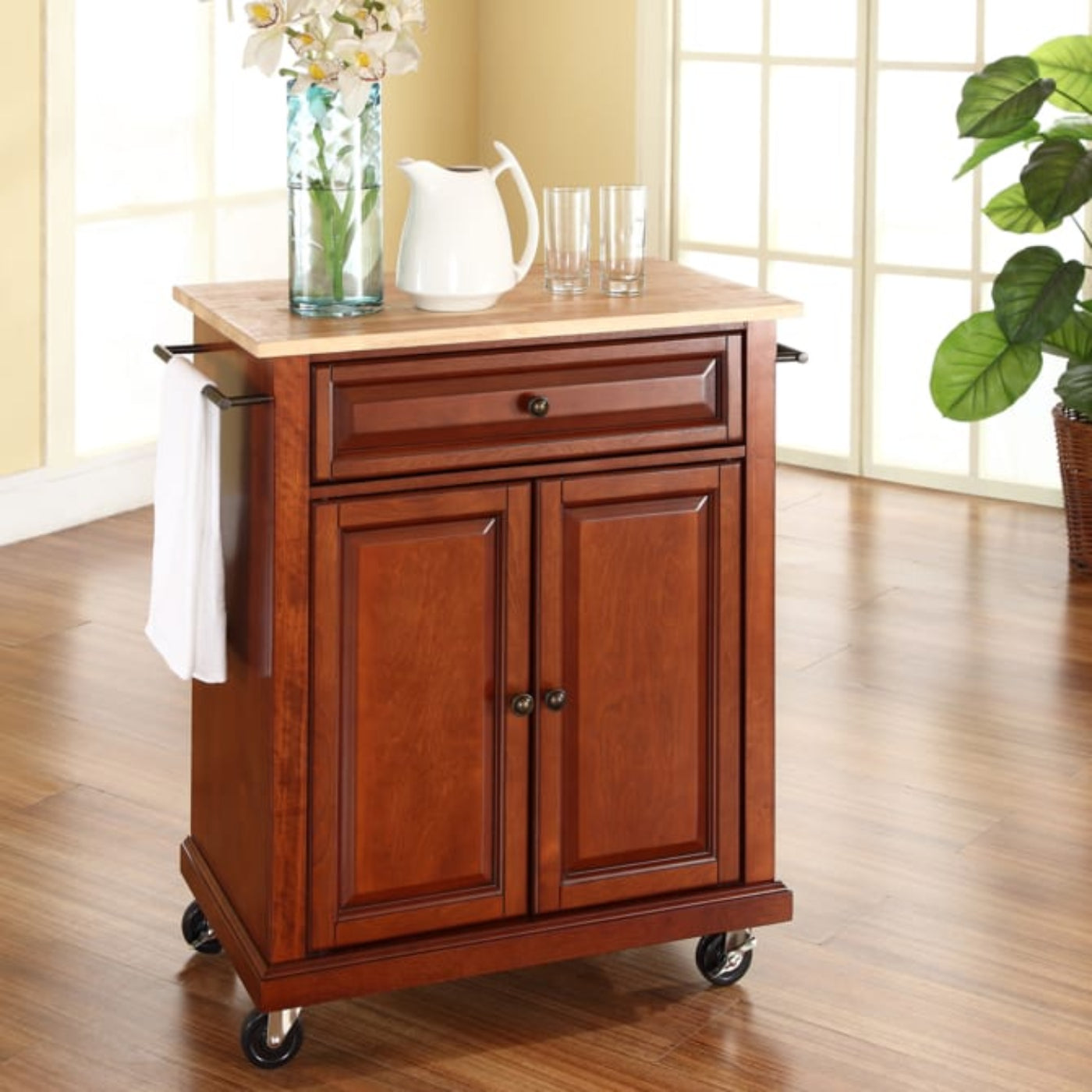 Crosley Compact  31 Inch Wood Top Kitchen Cart -  KF30021E