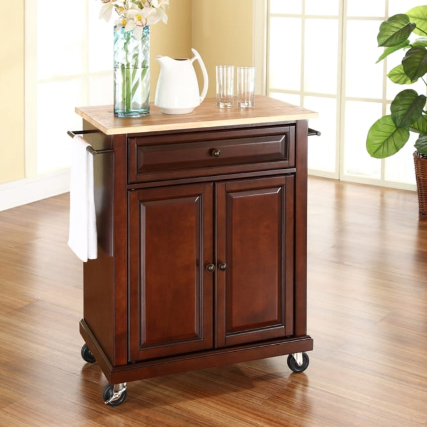 Crosley Compact  31 Inch Wood Top Kitchen Cart -  KF30021E