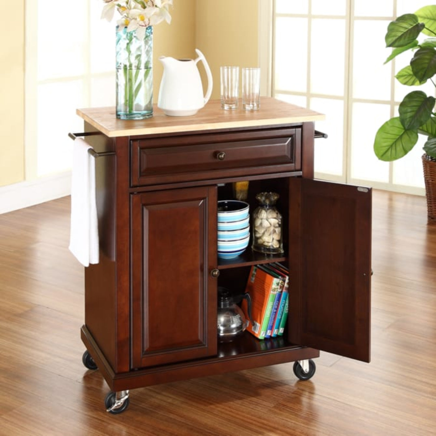 Crosley Compact  31 Inch Wood Top Kitchen Cart -  KF30021E