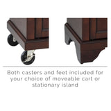 Crosley Cambridge 31 Inch Stainless Steel Top Portable Kitchen Island/Cart - KF30022B