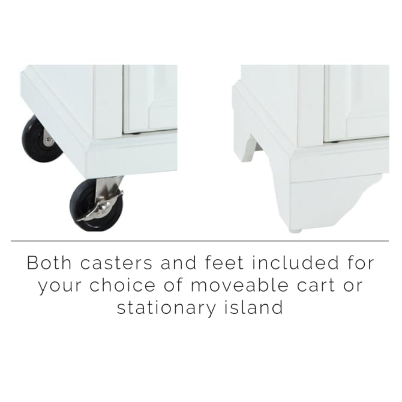 Crosley Cambridge 31 Inch Stainless Steel Top Portable Kitchen Island/Cart - KF30022B