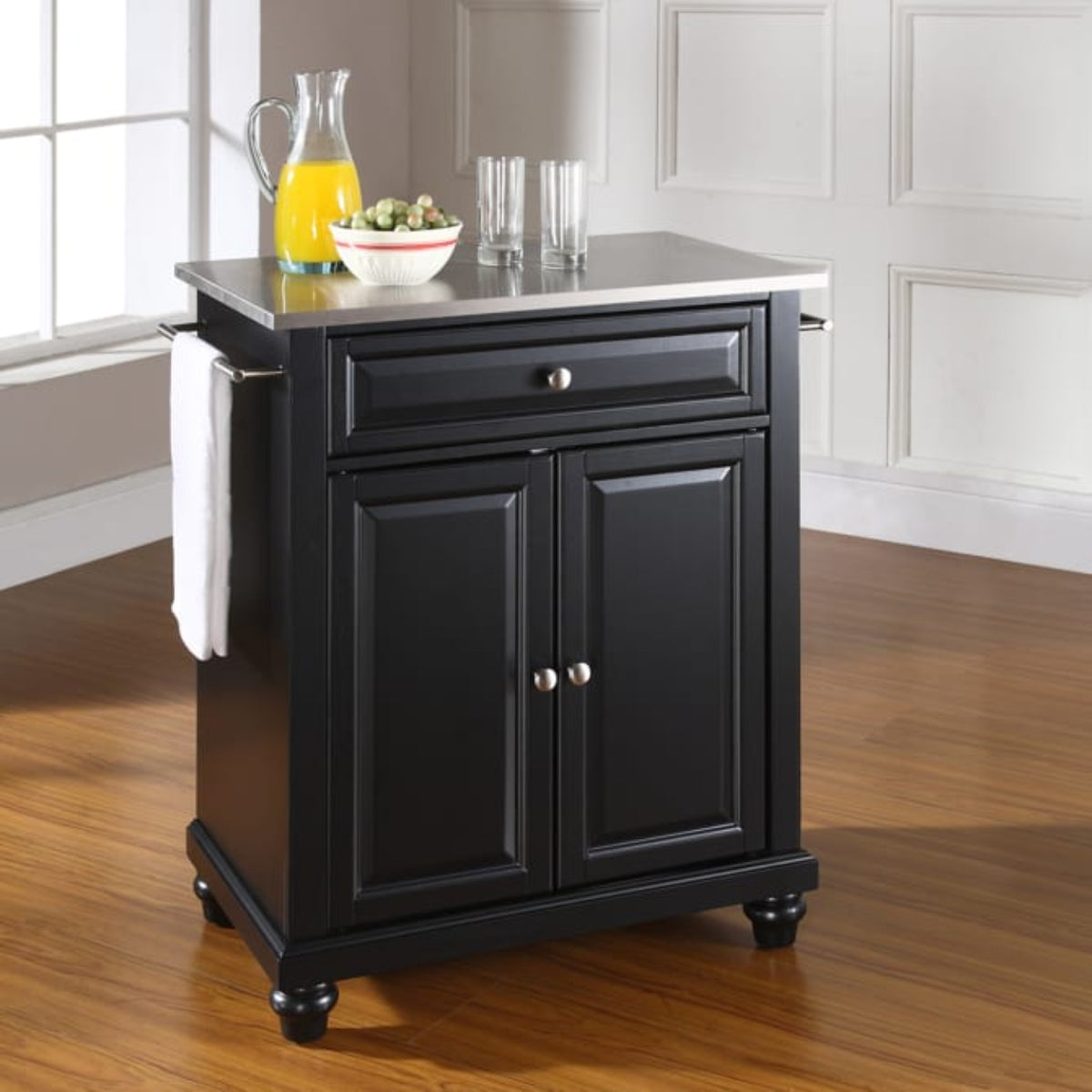 Crosley Cambridge 31 Inch Stainless Steel Top Portable Kitchen Island/Cart - KF30022D