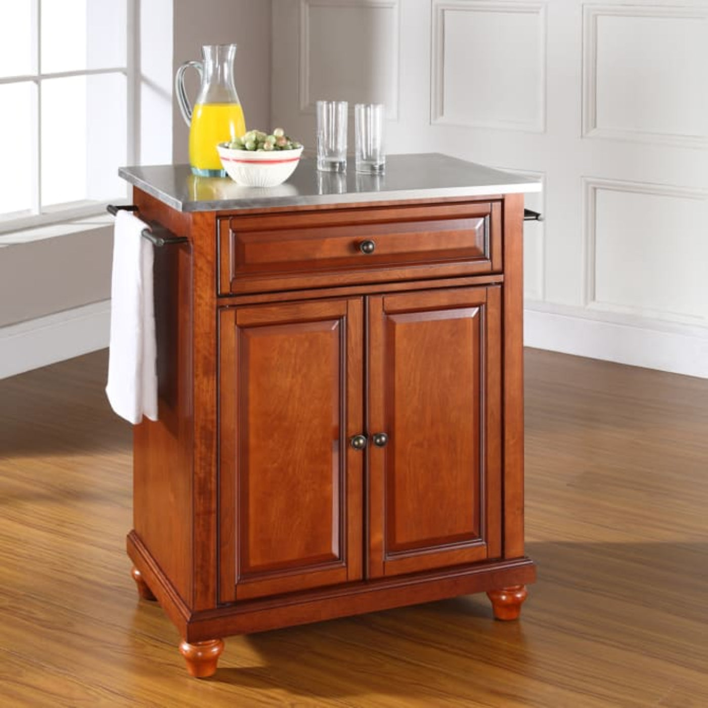 Crosley Cambridge 31 Inch Stainless Steel Top Portable Kitchen Island/Cart - KF30022D