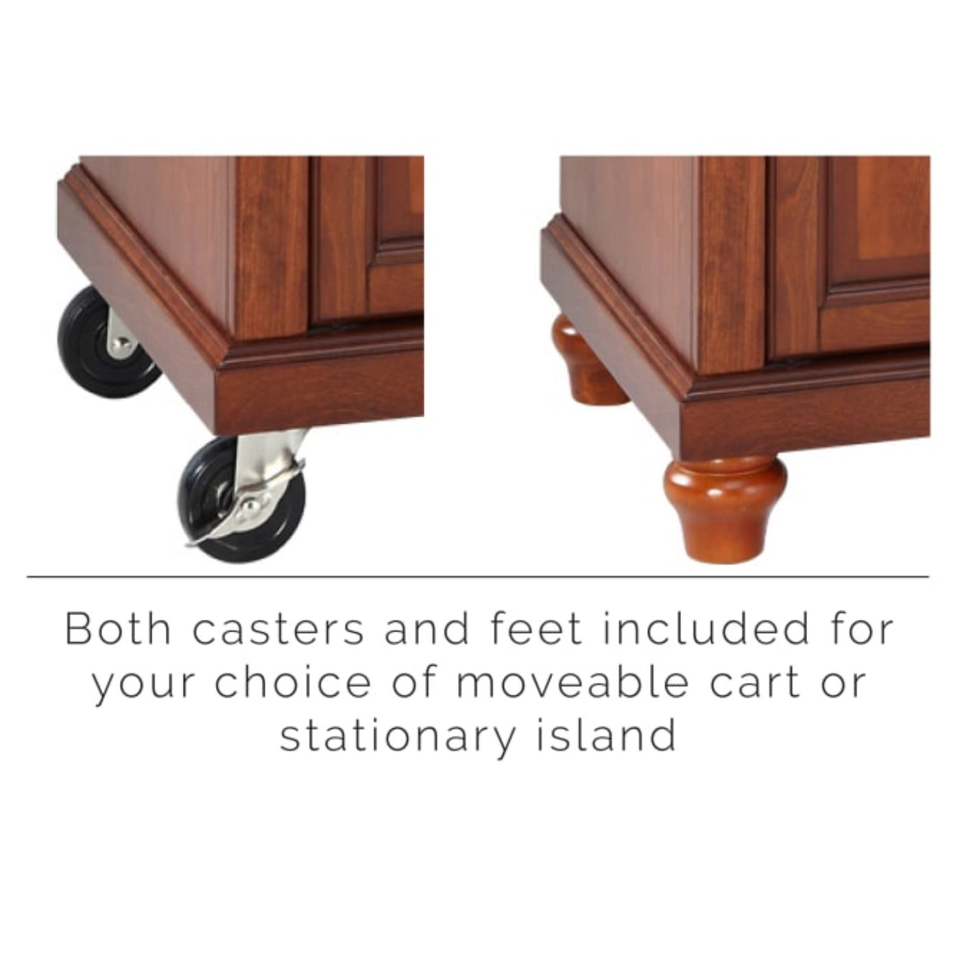 Crosley Cambridge 31 Inch Stainless Steel Top Portable Kitchen Island/Cart - KF30022D