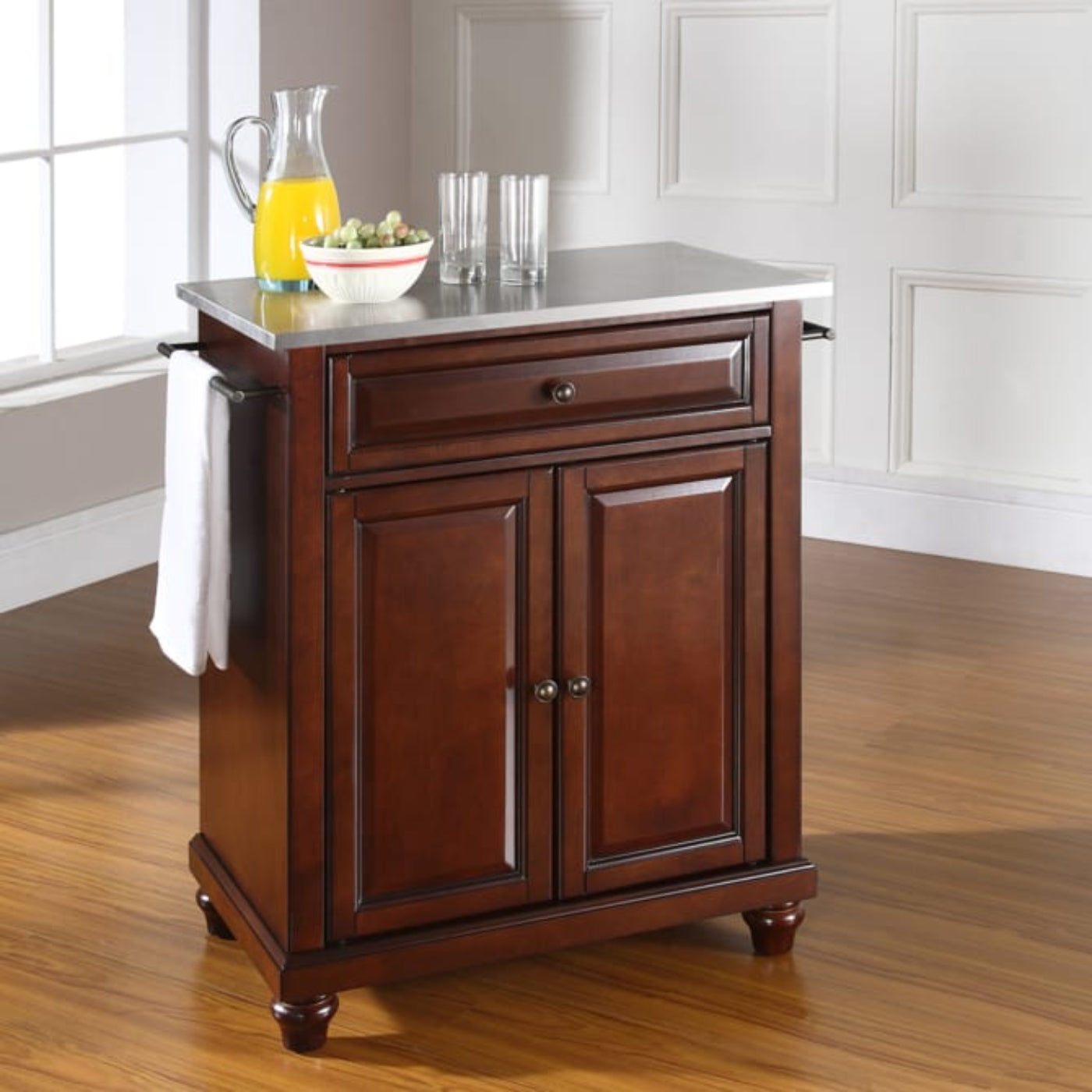 Crosley Cambridge 31 Inch Stainless Steel Top Portable Kitchen Island/Cart - KF30022D