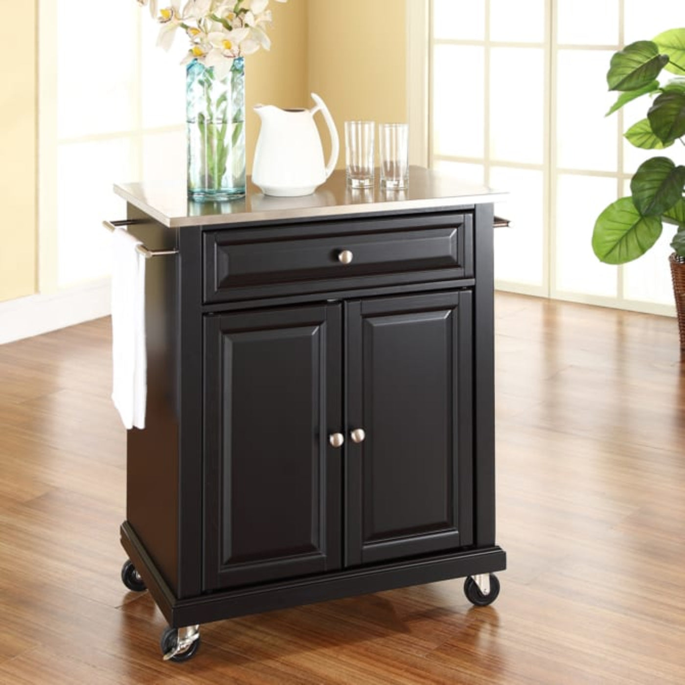 Crosley Compact 31 Inch Stainless Steel Top Kitchen Cart -  KF30022E