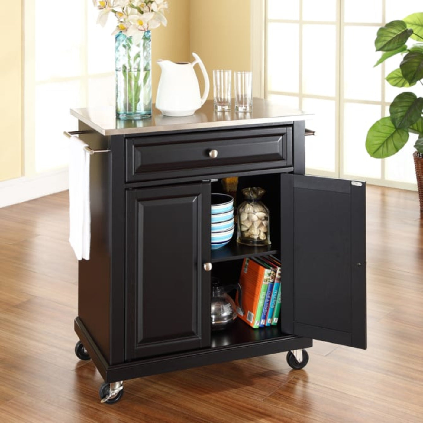 Crosley Compact 31 Inch Stainless Steel Top Kitchen Cart -  KF30022E