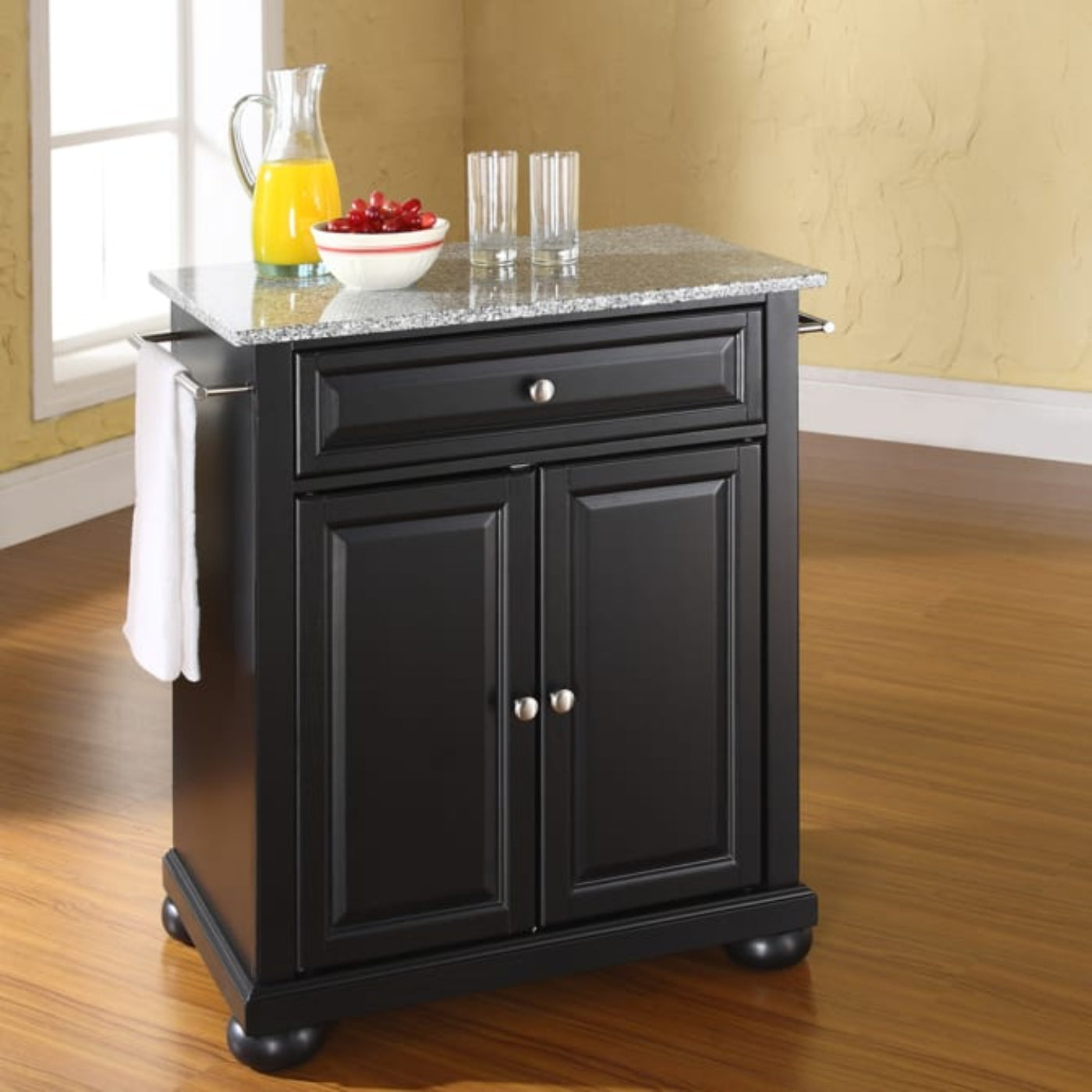 Crosley Lafayette 31 Inch Granite Top Portable Kitchen Island/Cart - KF30023B
