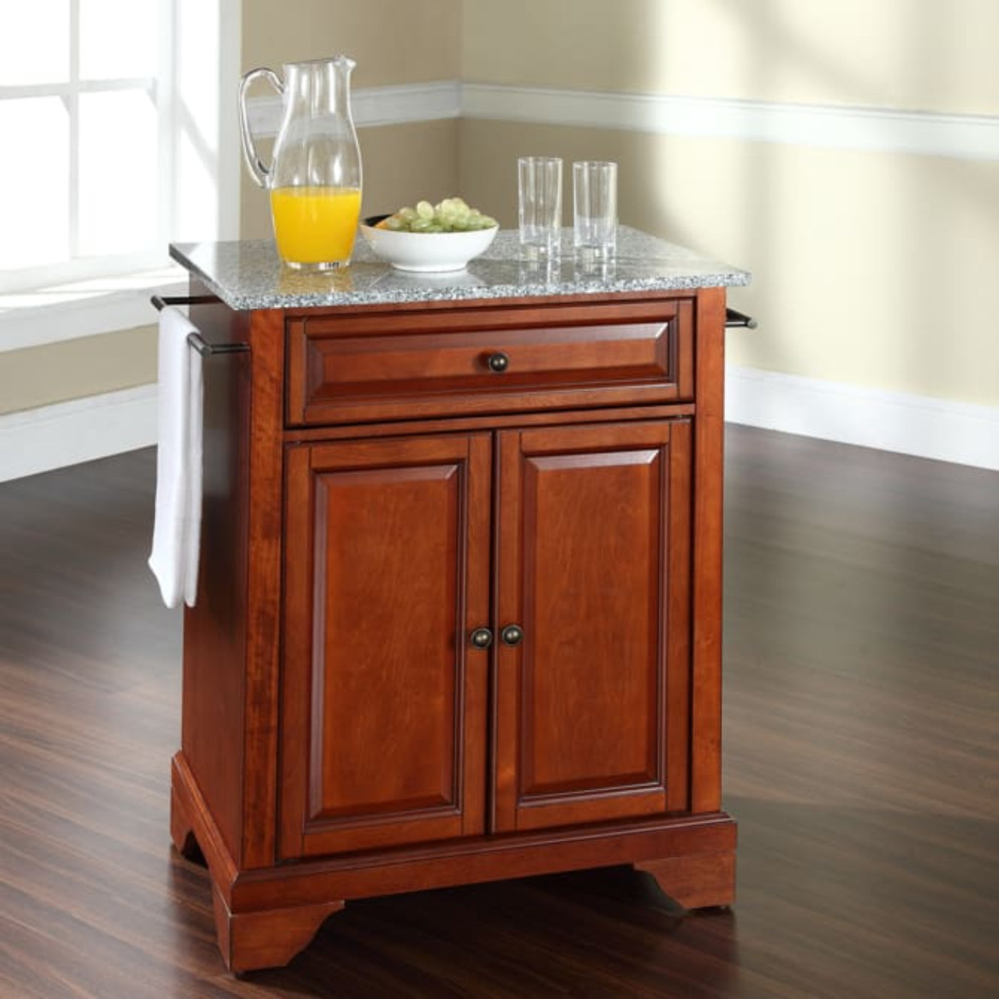 Crosley Lafayette 31 Inch Granite Top Portable Kitchen Island/Cart - KF30023B