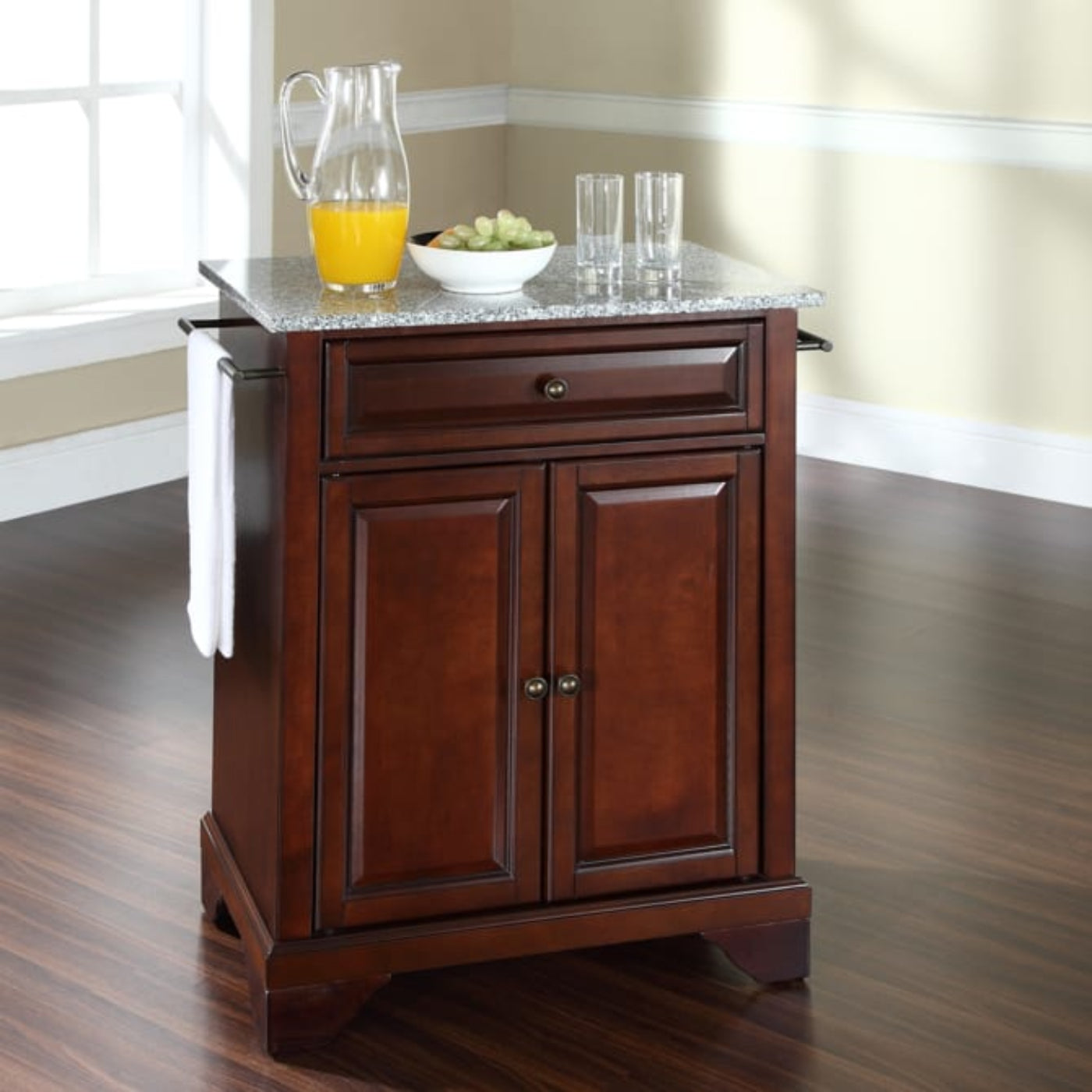 Crosley Lafayette 31 Inch Granite Top Portable Kitchen Island/Cart - KF30023B