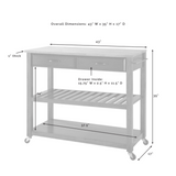 Crosley 43 Inch Wood Top Kitchen Prep Cart - KF30051