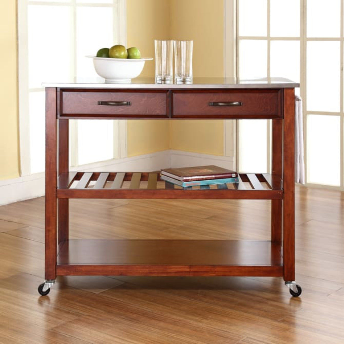 Crosley 43 Inch Stainless Steel Top Kitchen Prep Cart - KF30052